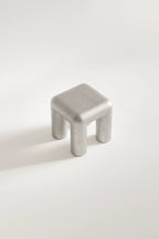 Metallic stool on a white background