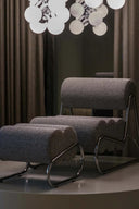  Close-up of Fave Footstool showing the stylish tufted top and sturdy construction for durability and long-lasting use