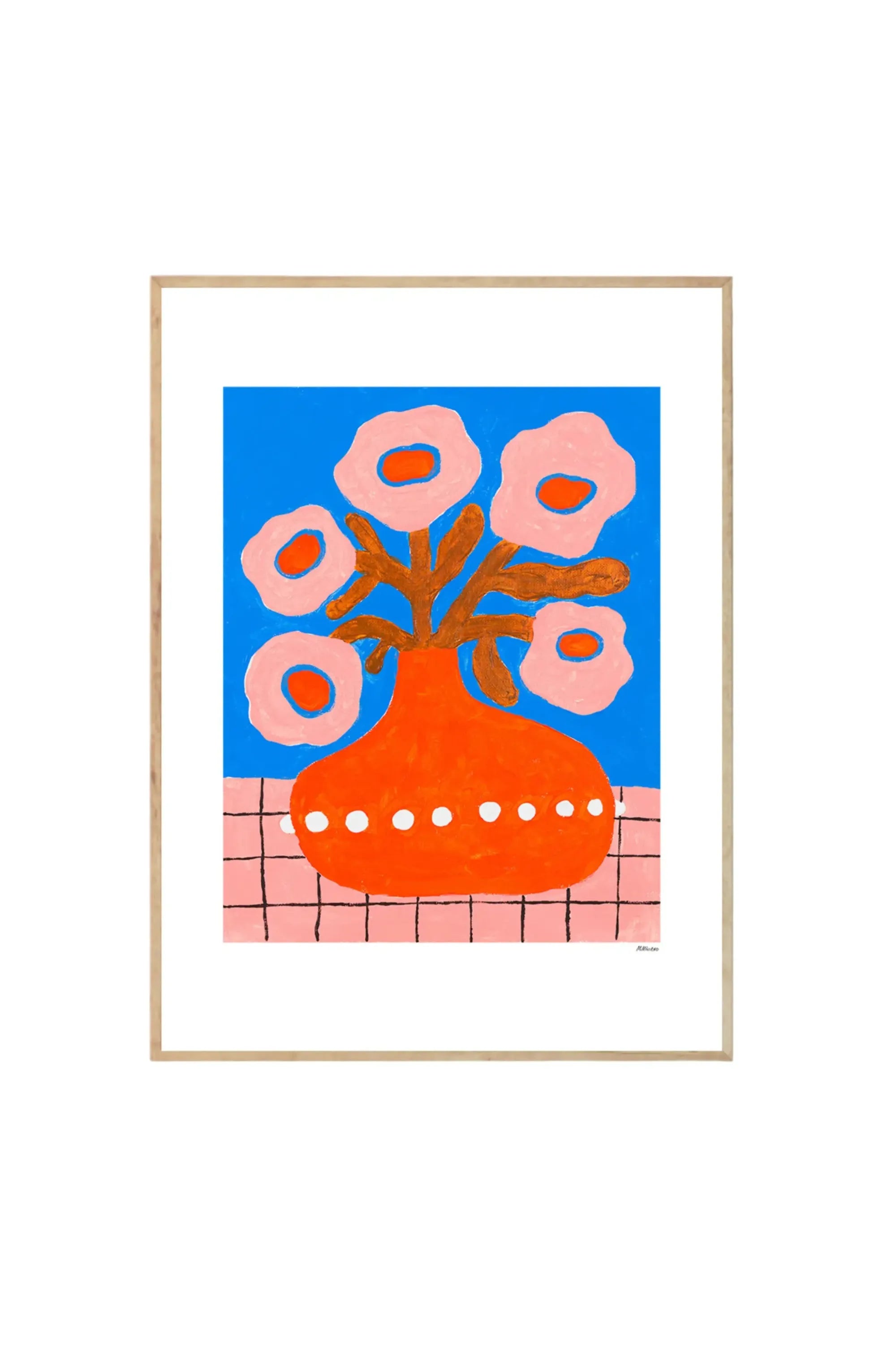 Flowers In a Pearl Vase - Art Print by The Poster Club - THAT COOL LIVING