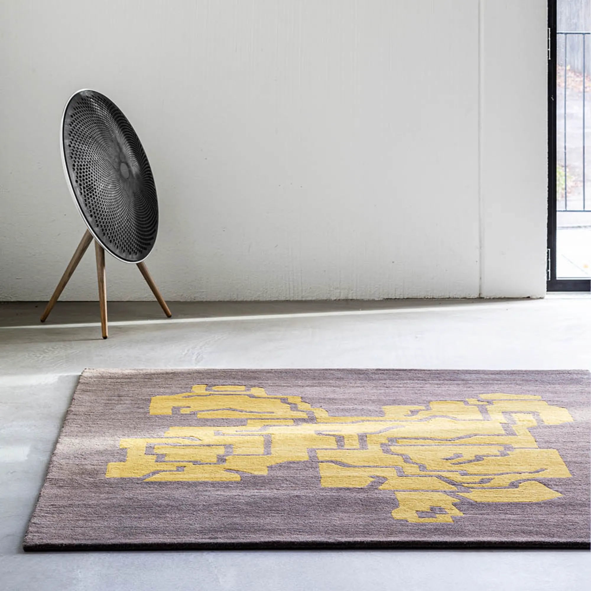 Beautiful and intricate geometric patterned Structures Rug in vibrant colors 
