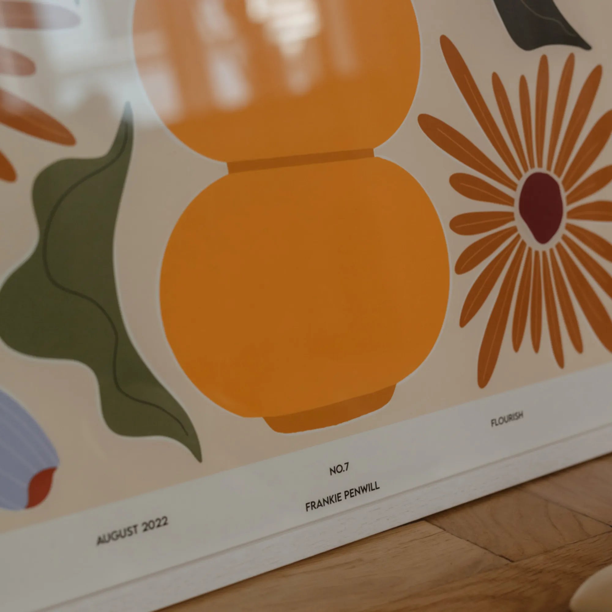 Close-up shot of Flourish product label highlighting its organic and natural ingredients