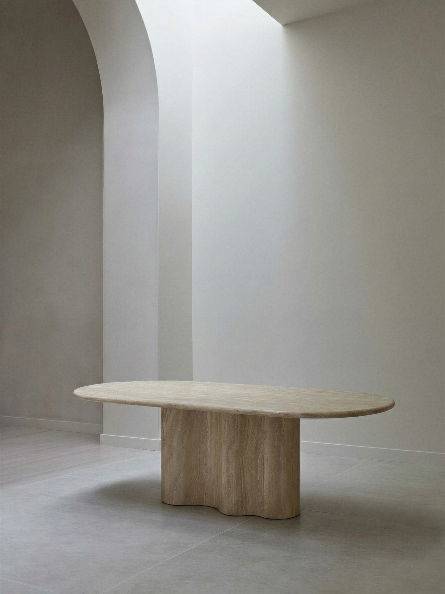 Galatea Travertine Dining Table by TCL Studios - THAT COOL LIVING