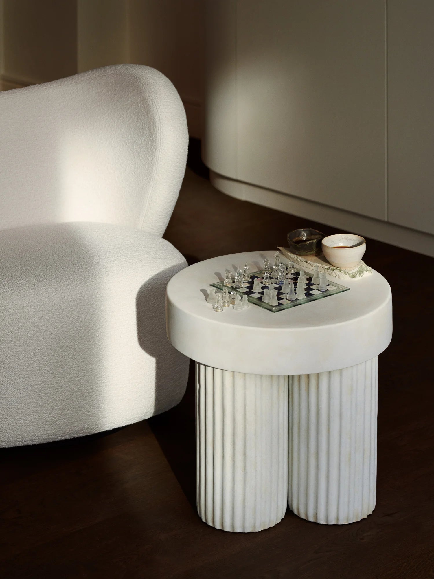 norr11 gear coffee table NORR11 Round Concrete Gear Coffee Table