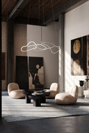  Sleek and stylish chrome ghost chandelier with unique floating design