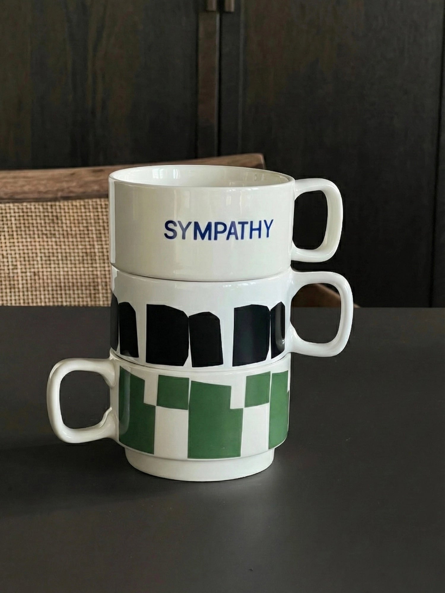 Graphic Coffee Mug - Set of 3 by THAT COOL LIVING - THAT COOL LIVING