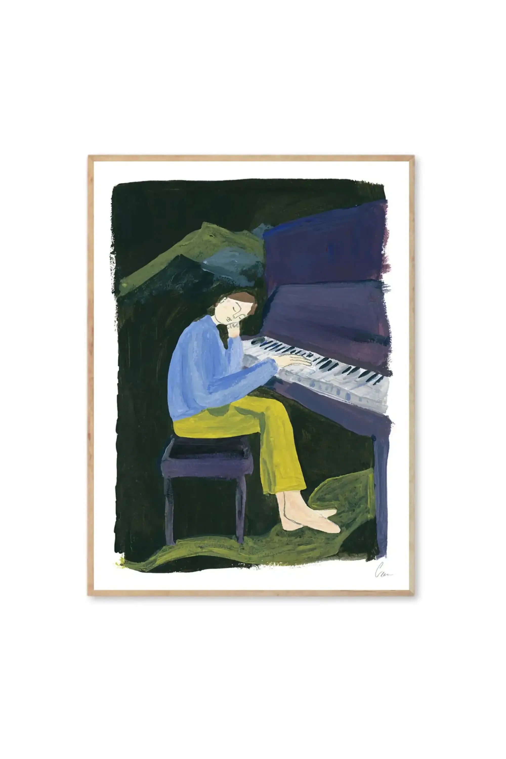 Hania at the Piano - Art Print