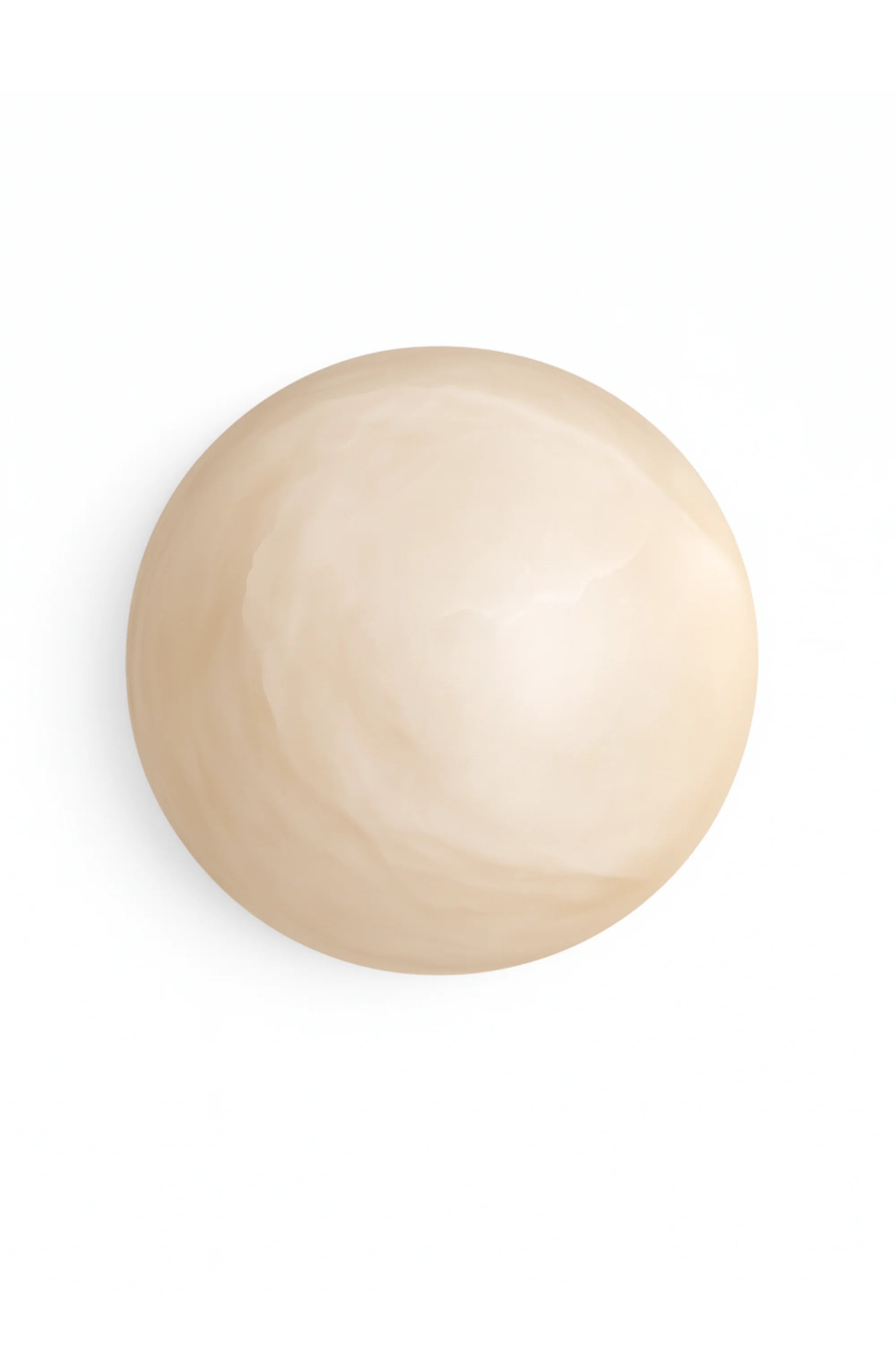 Beige sphere on a white background