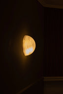 Light fixture on a dark wall