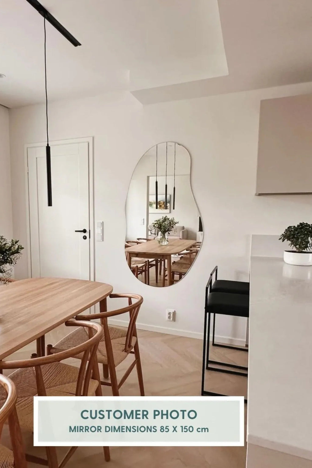  Cloud Mirror with Lights hanging on the wall in a stylish bedroom