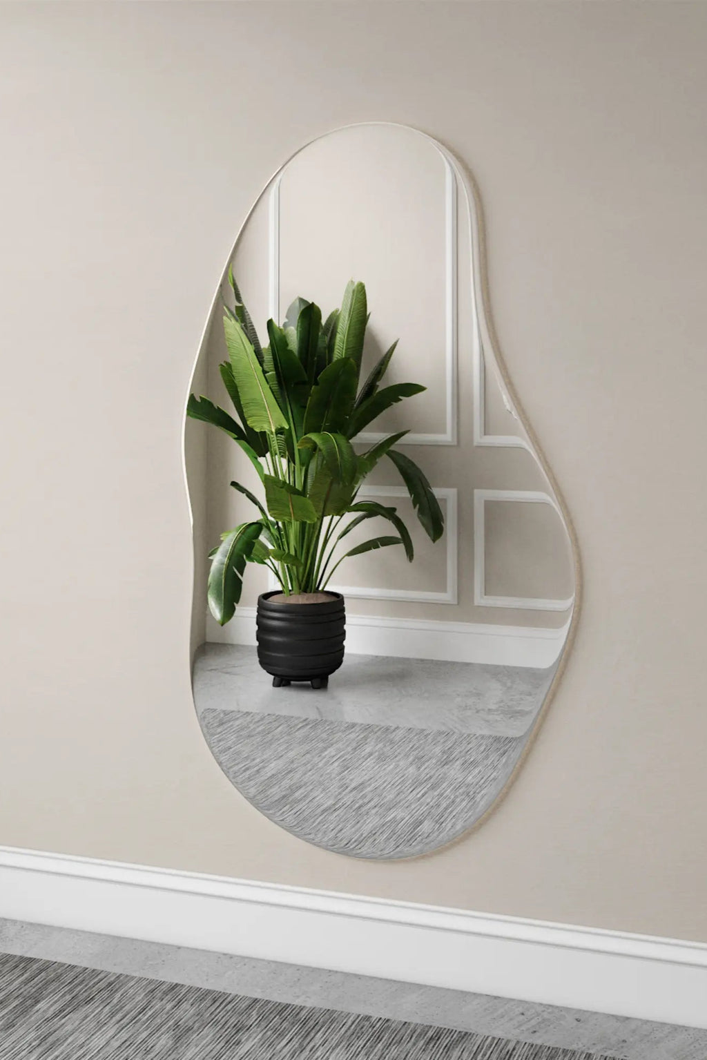  Close up of Cloud Mirror with Lights showing detail of LED bulbs