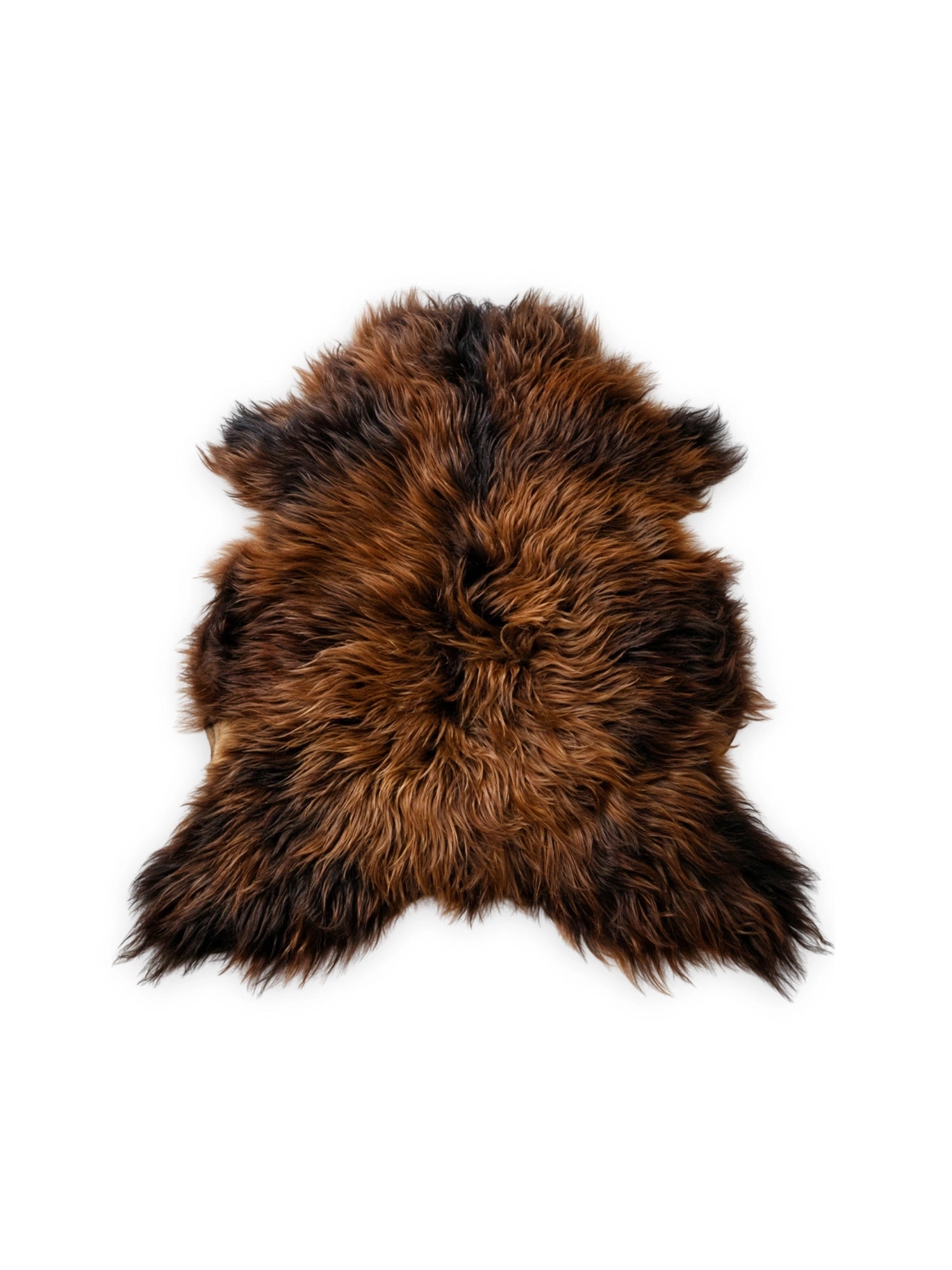 Icelandic Long-Hair Sheepskin Hide - Flamed Brown by TCL Selects - THAT COOL LIVING