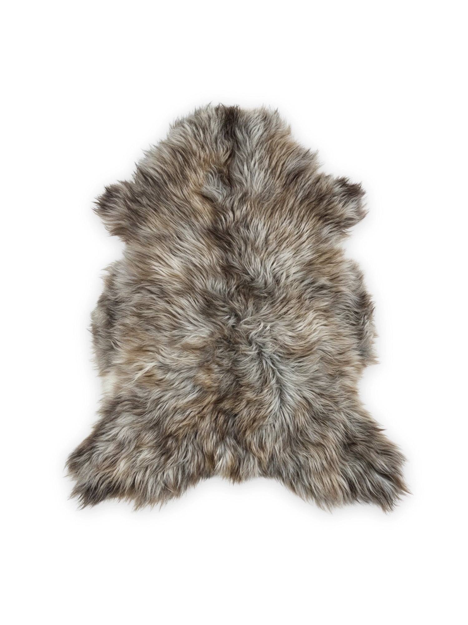 Natural Grey Icelandic Sheepskin Long Hair Rug