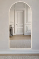 Arc Mirror with Lights for Makeup and Vanity in Modern Bathroom