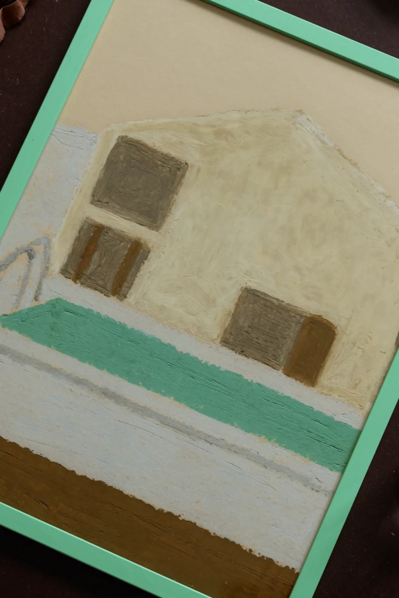 Hotel swimming pool at sunset with warm golden light reflecting off the water