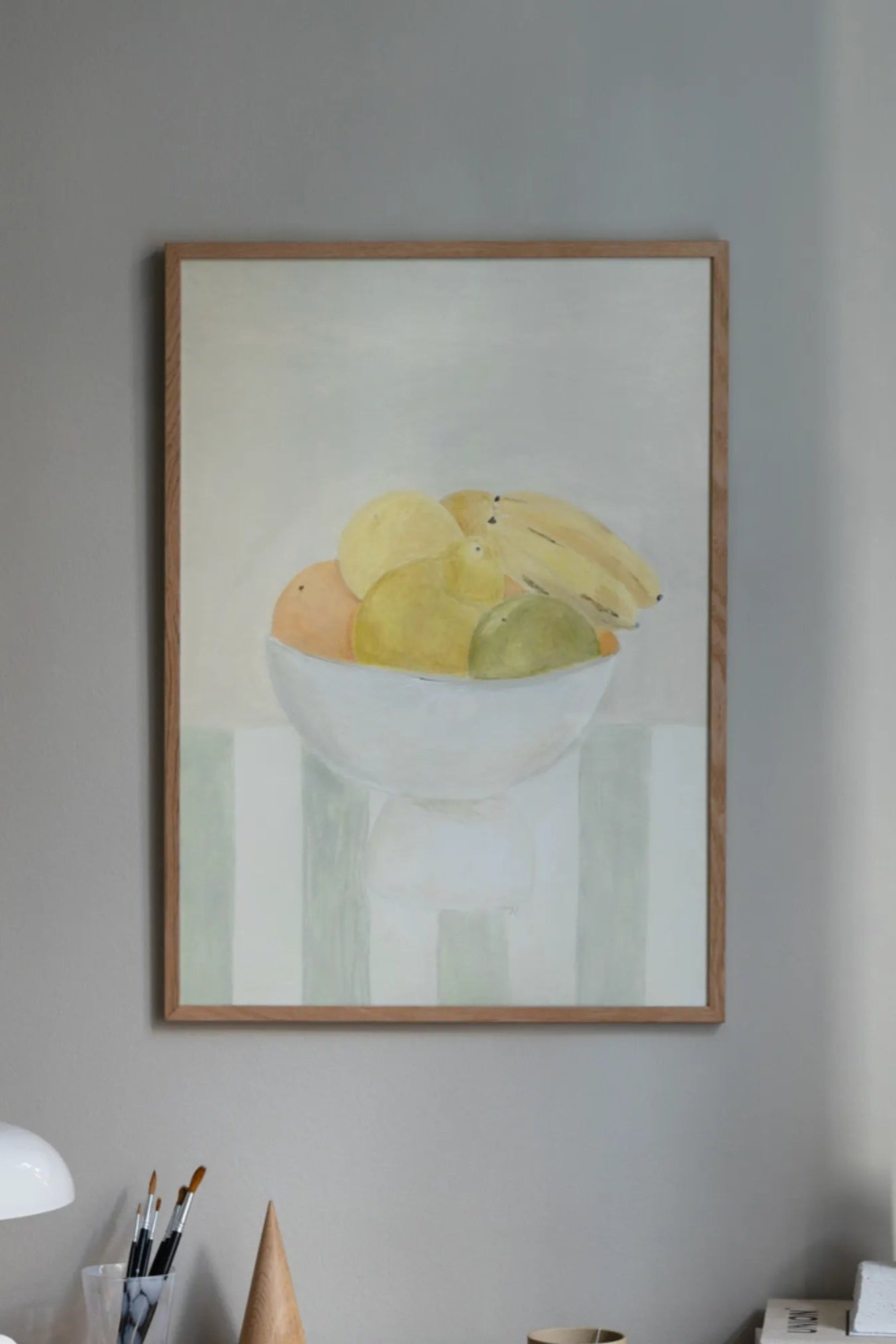 Vibrant-oil-painting-of-a-still-life-with-an-assortment-of-fresh-fruit-on-a-table