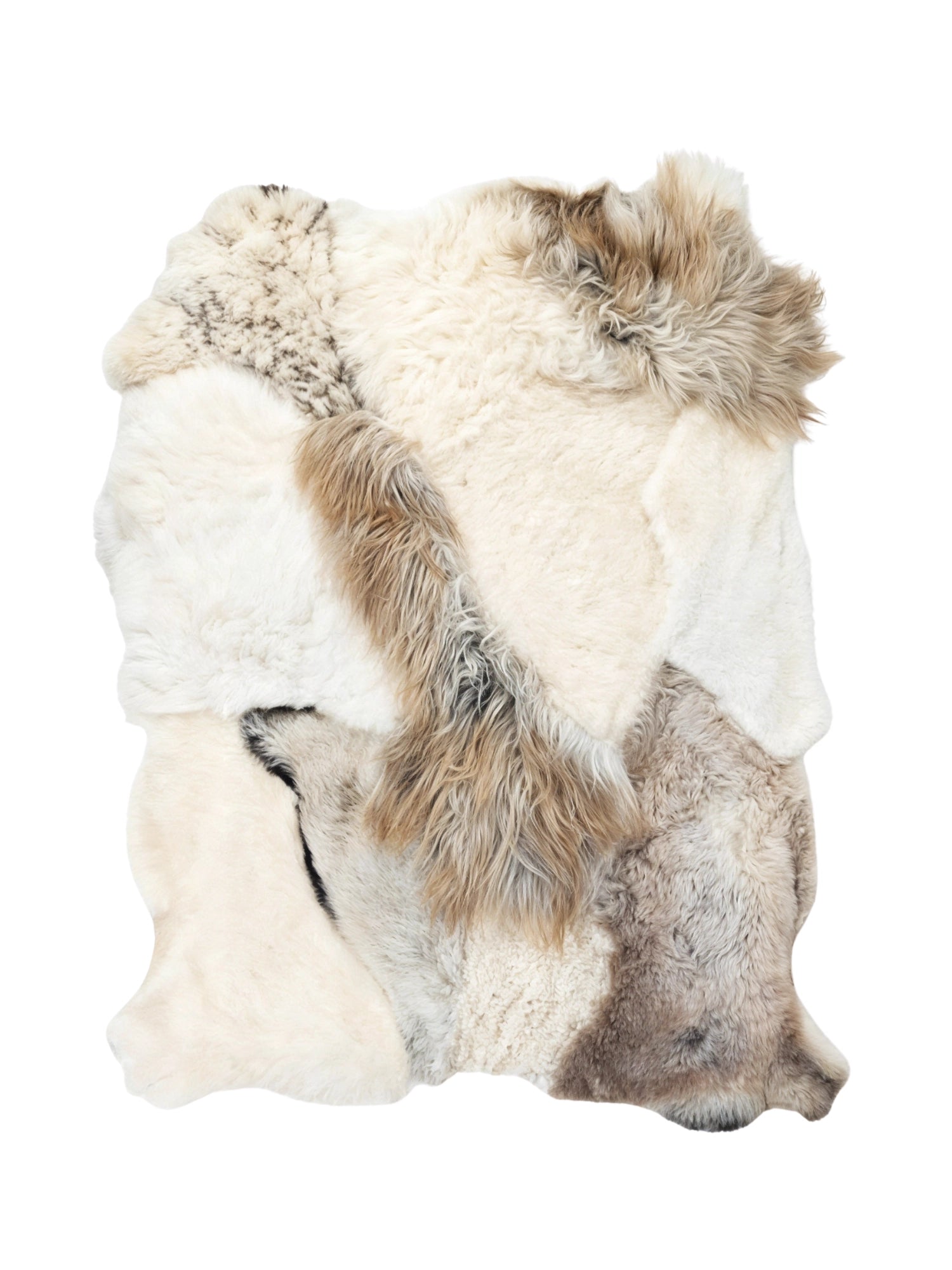 Melange Sheepskin Patchwork Rug by TCL Selects - THAT COOL LIVING