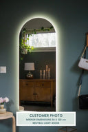  Contemporary Arc Mirror with Lights for Beauty Salon and Spa