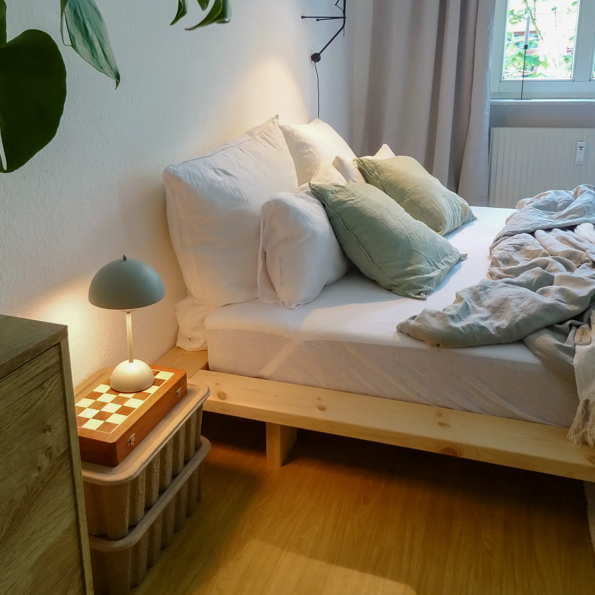 Handcrafted solid wood Japan Bed - Raw, minimalist design, low profile, perfect for modern Japanese-inspired bedroom decor