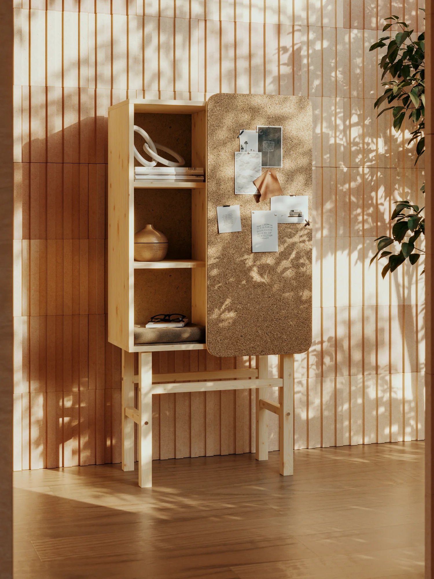 Slide Cabinet W. Pinboard by Karup Design - THAT COOL LIVING