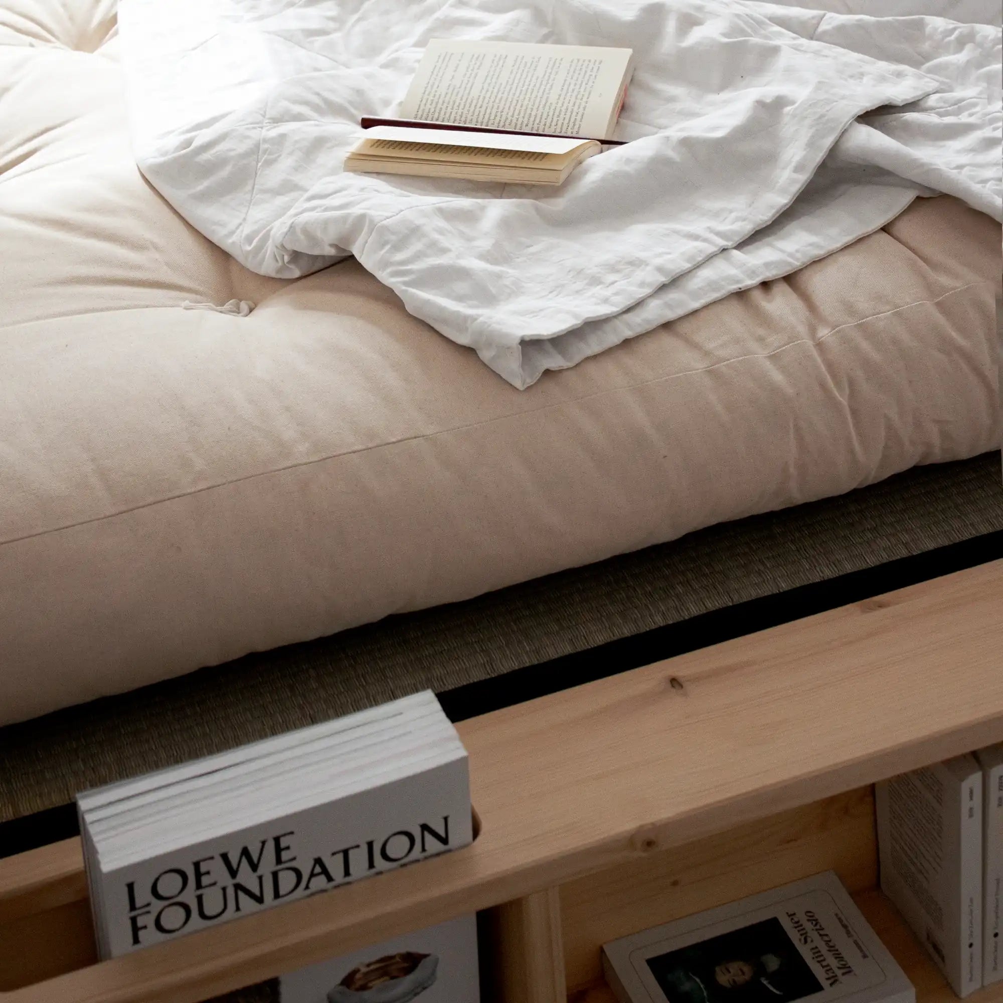 Ziggy Bed - Raw: Minimalistic Bed Frame with Storage - Karup Design - That Cool Living - Japanese Bed