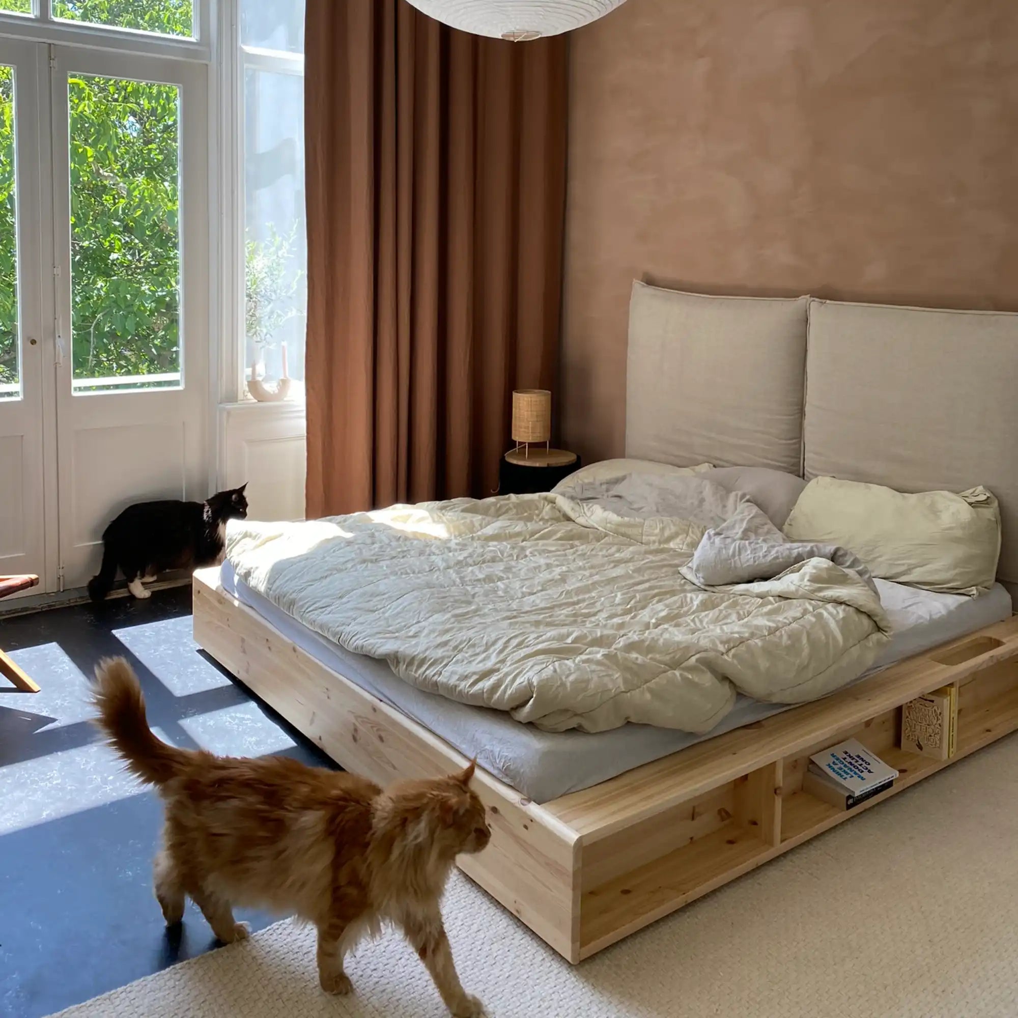 Ziggy Bed - Raw: Minimalistic Bed Frame with Storage - Karup Design - That Cool Living - Japanese Bed