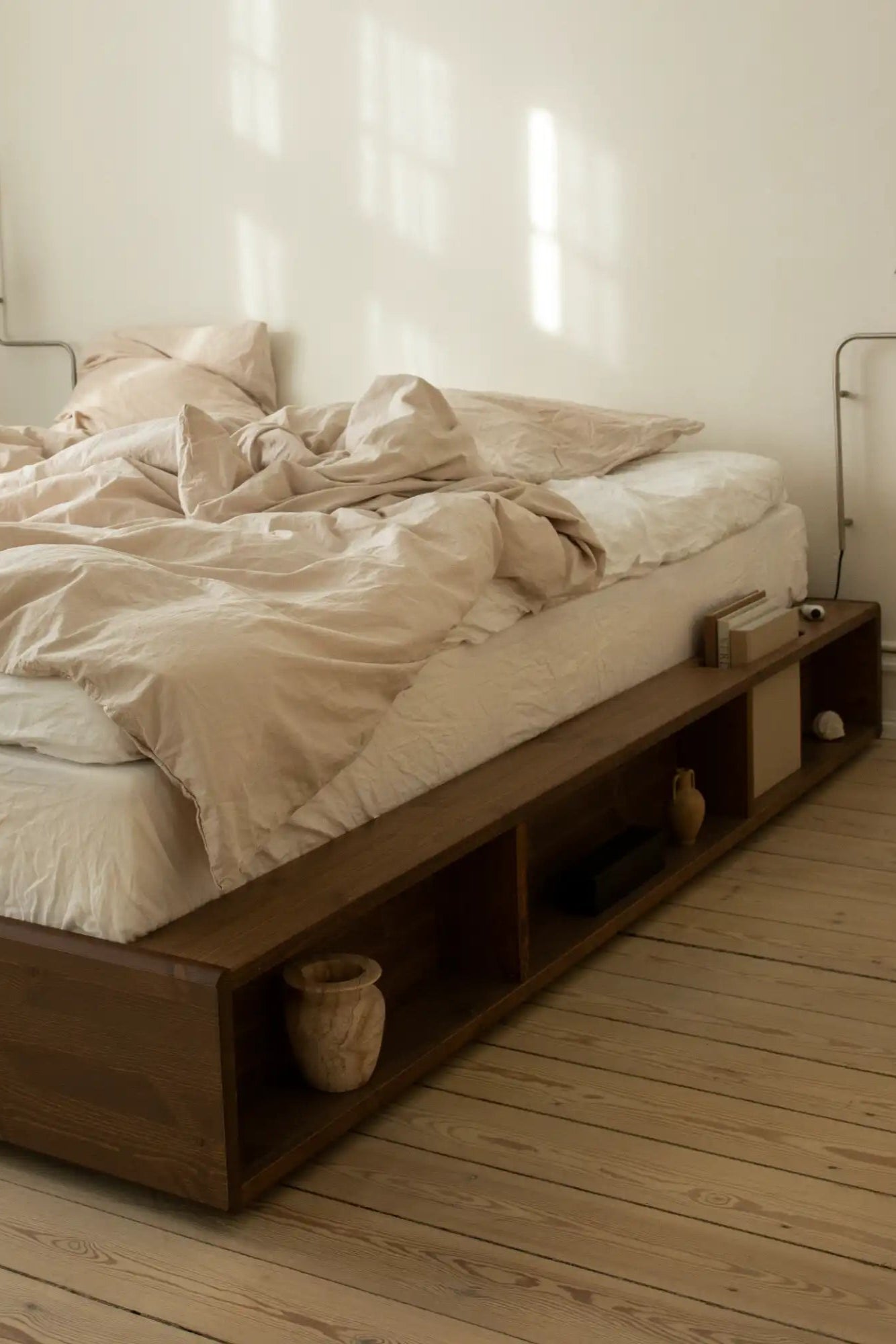 Ziggy Bed - Carob Brown: Minimalistic Bed Frame with Storage - Karup Design - That Cool Living