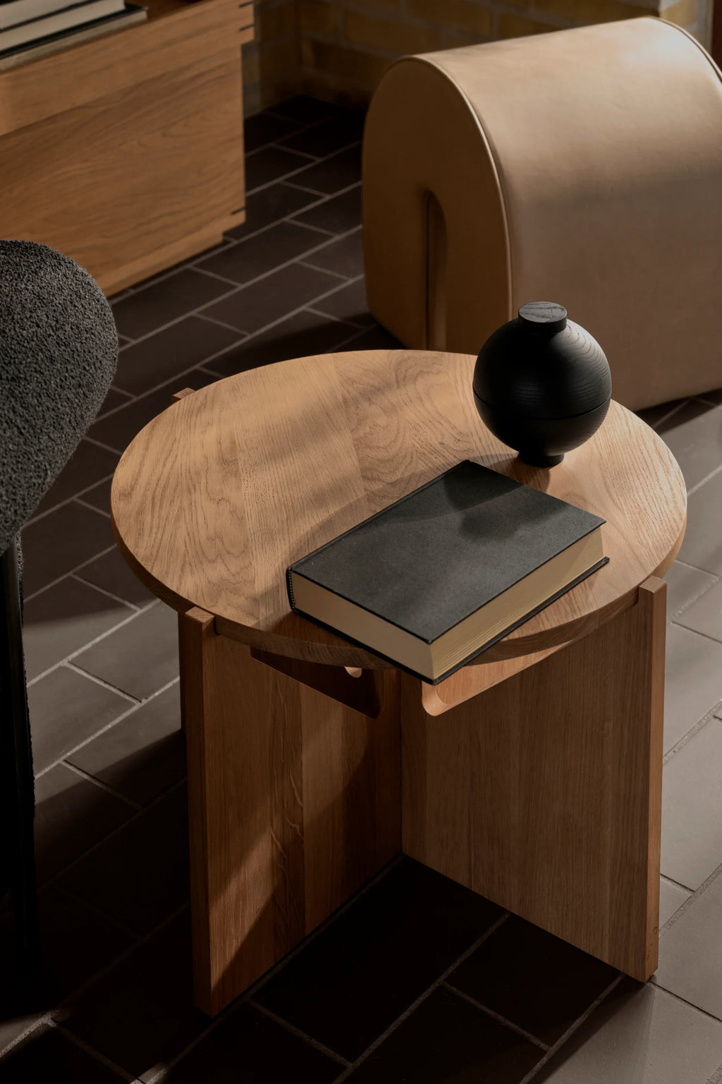 Kristina Dam Simple Coffee Table, a modern minimalist coffee table crafted from solid oak with a warm, natural wood finish and visible grain.