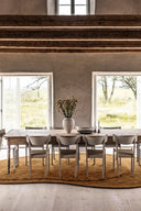 Natural and Eco-friendly Residue Wool Rug in Earthy Tones and Stripes
