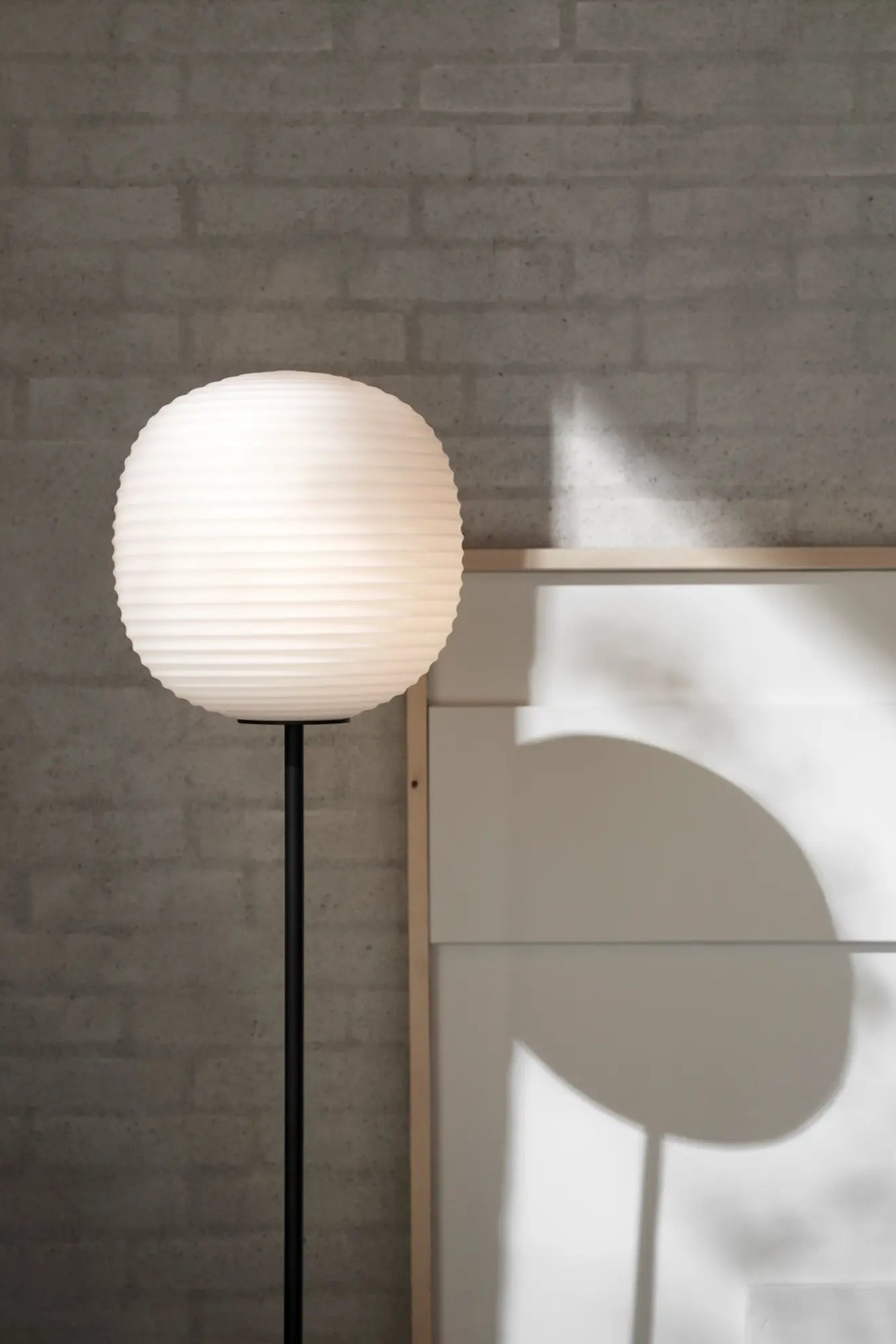  Rustic Lantern Floor Lamp with Wooden Base and Woven Shade