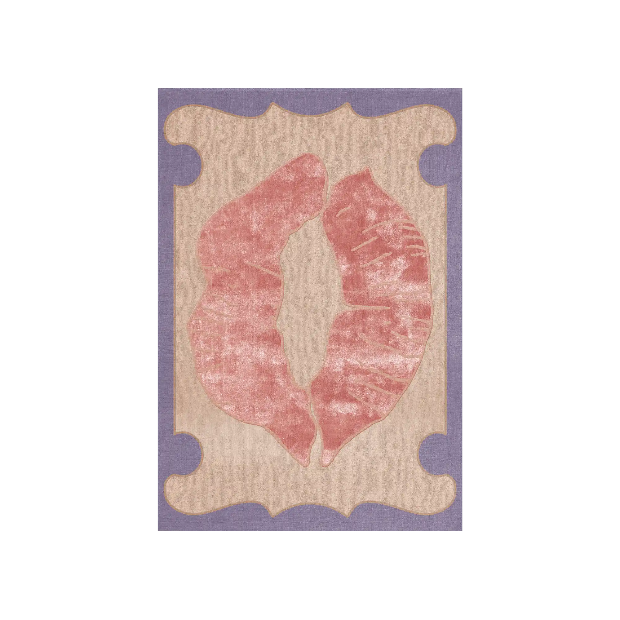 Lips Patterned Wool Rug