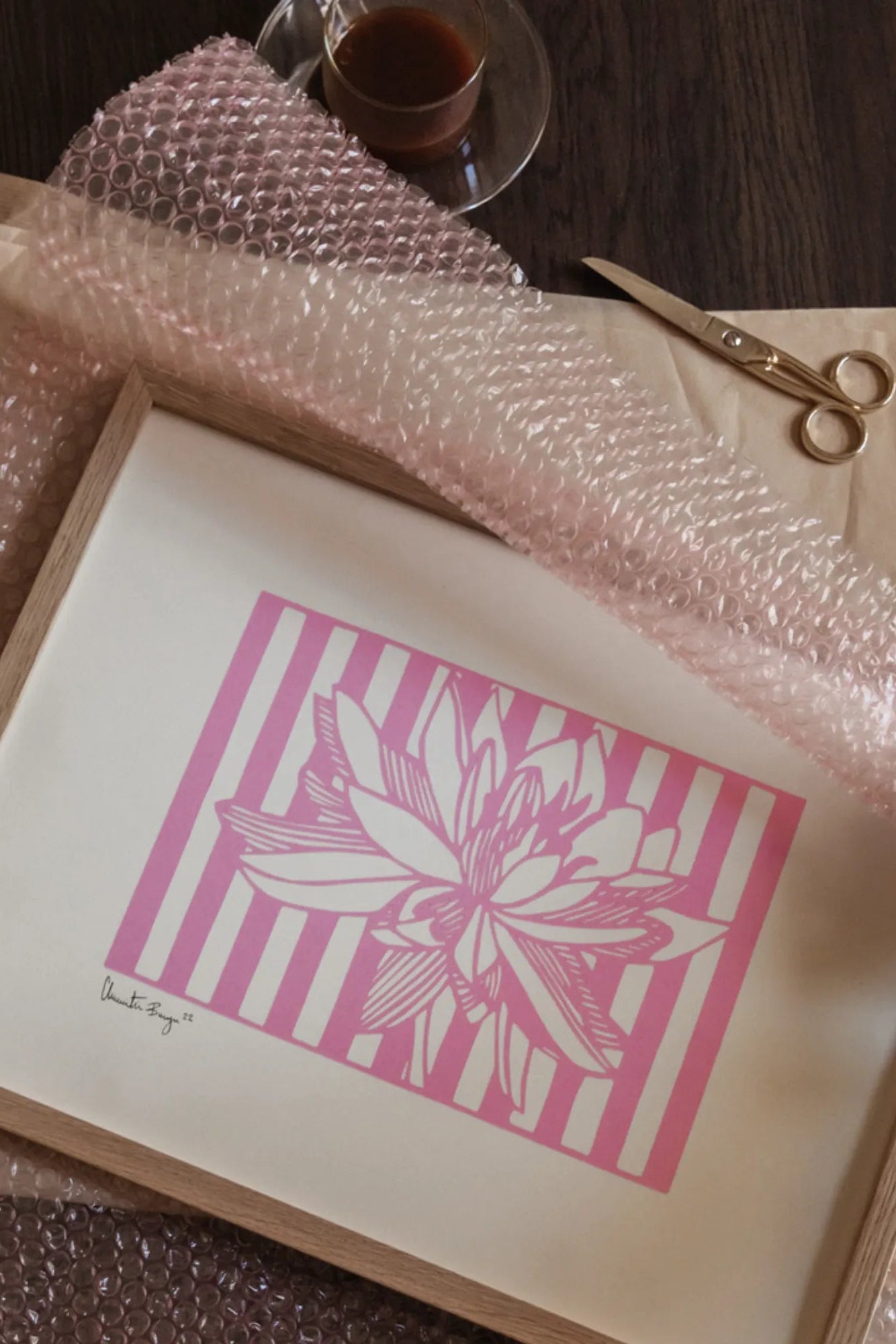 Lotus No 01 - A top-down perspective showcasing the intricate craftsmanship and intricate details of the product, evoking a sense of sophistication and luxury