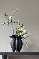 Handcrafted ceramic mini lotus vase in white, perfect for small floral arrangements