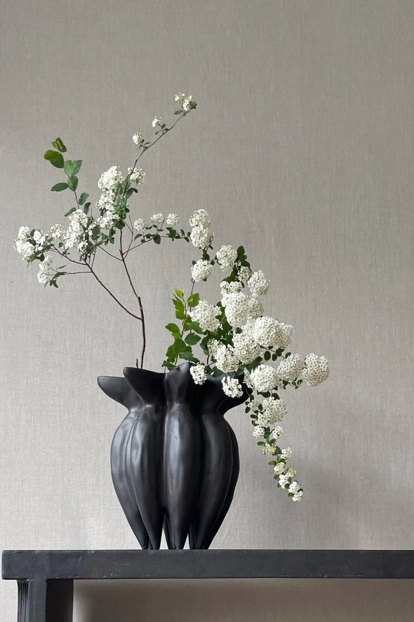 Handcrafted ceramic mini lotus vase in white, perfect for small floral arrangements