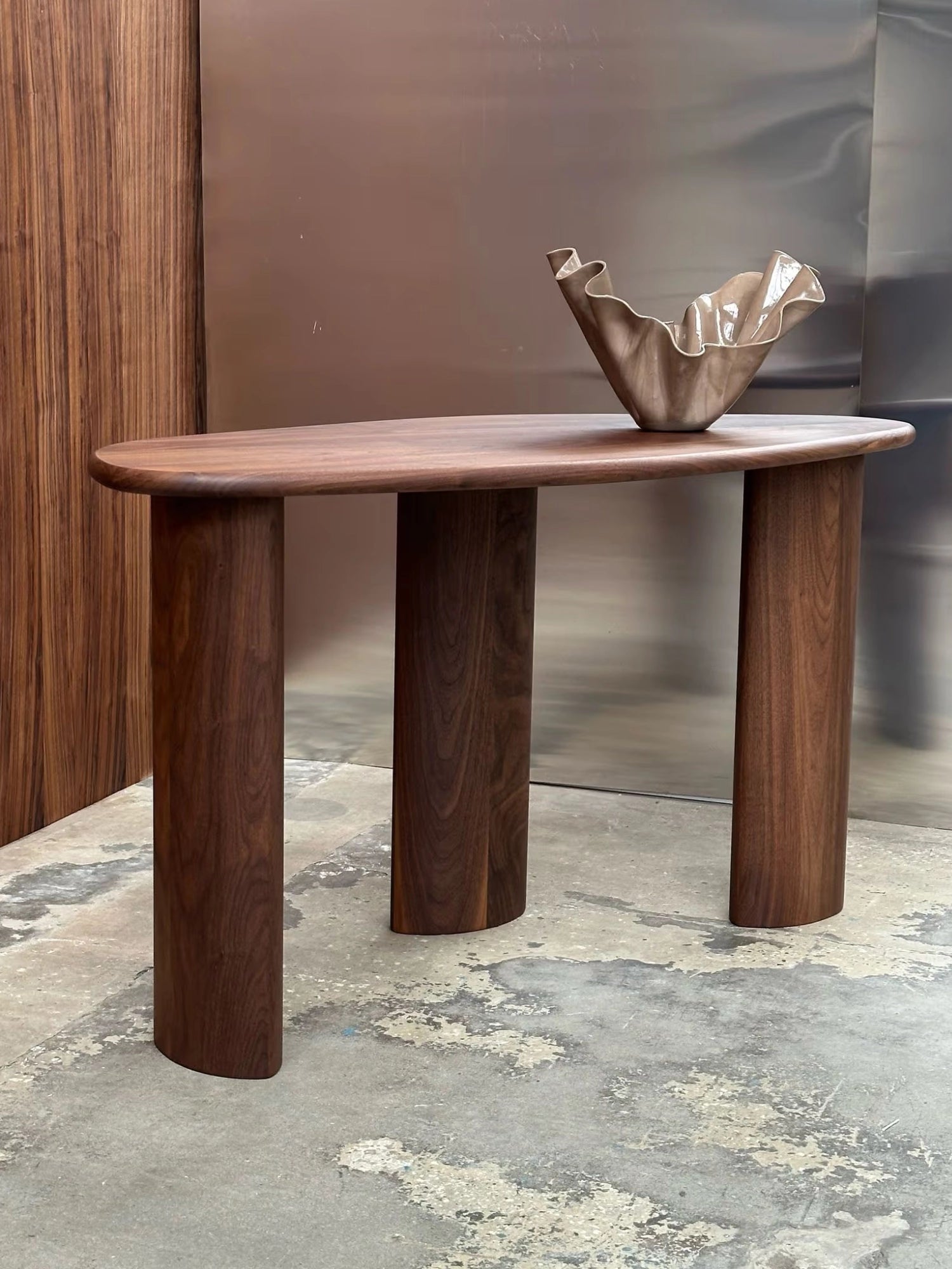Lowe Walnut Console Table by Tinted Objects - THAT COOL LIVING