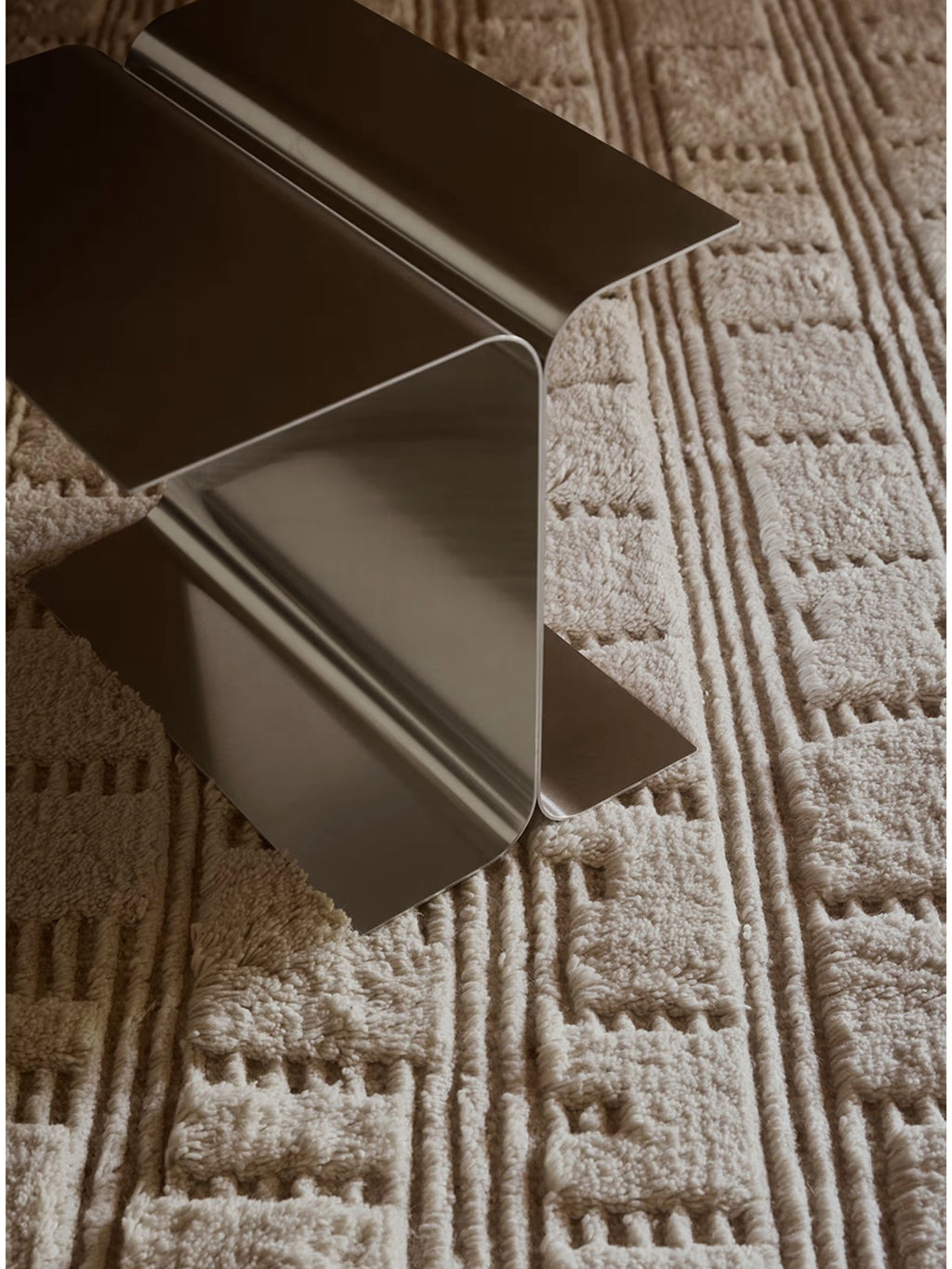 Luce Raw Aluminum Side Table