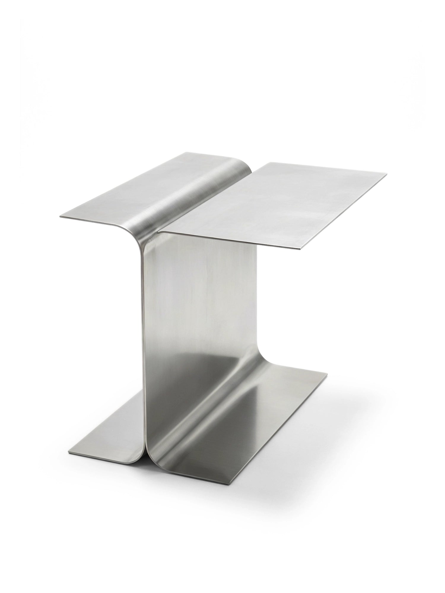 Luce Raw Aluminum Side Table by Tinted Objects - THAT COOL LIVING