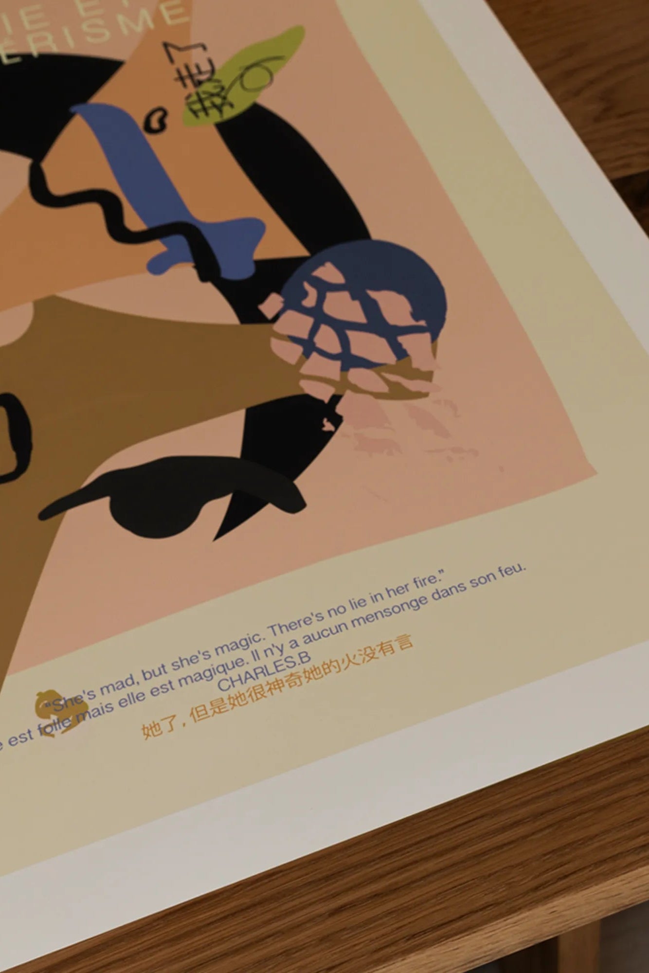 Close-up of Magie product showing intricate details