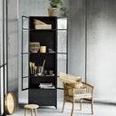  Tall industrial storage cabinet with lockable doors and durable metal construction