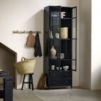 Metal High Cabinet with 3 adjustable shelves for versatile storage options