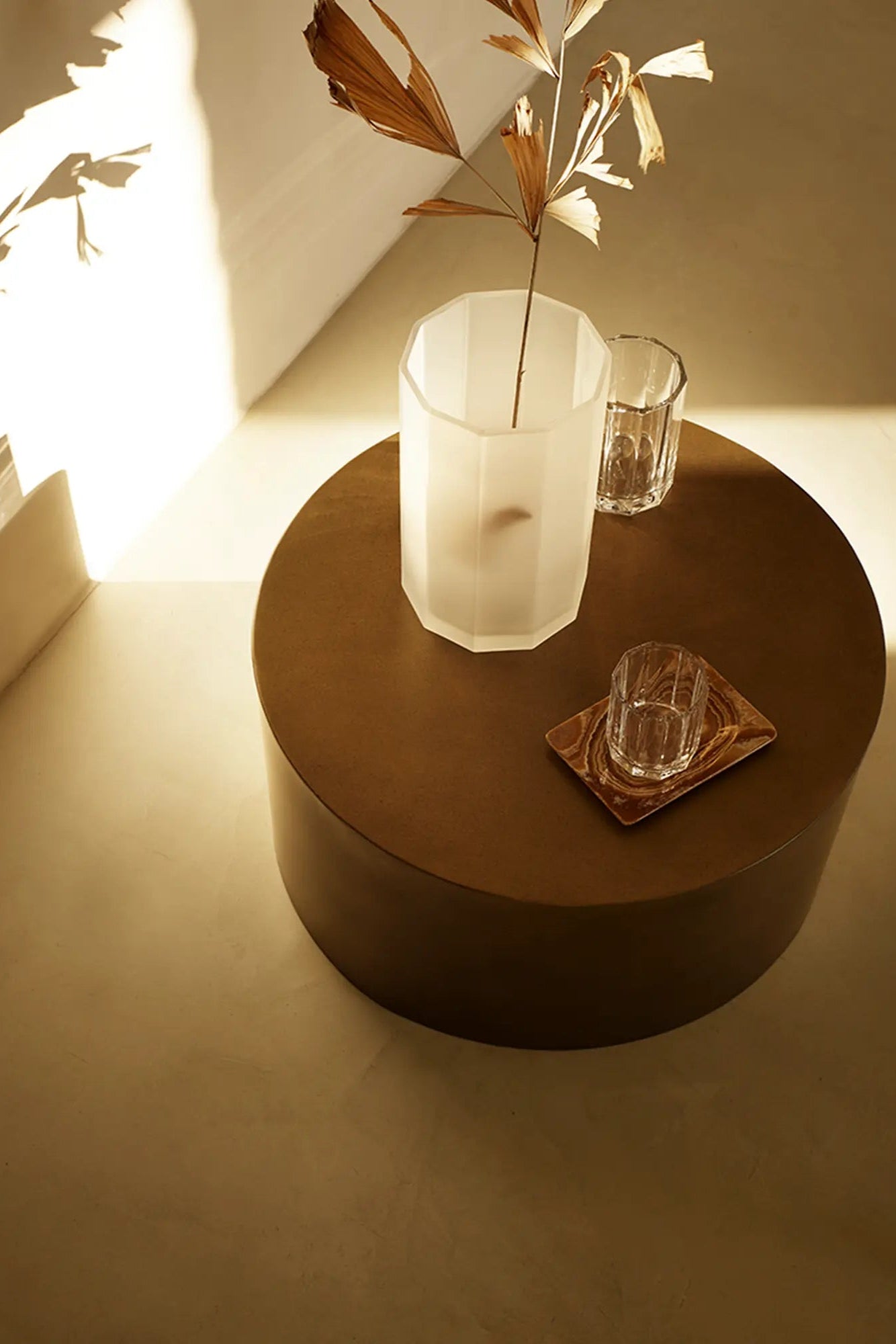 Outdoor metal coffee table with weather-resistant materials and sleek design