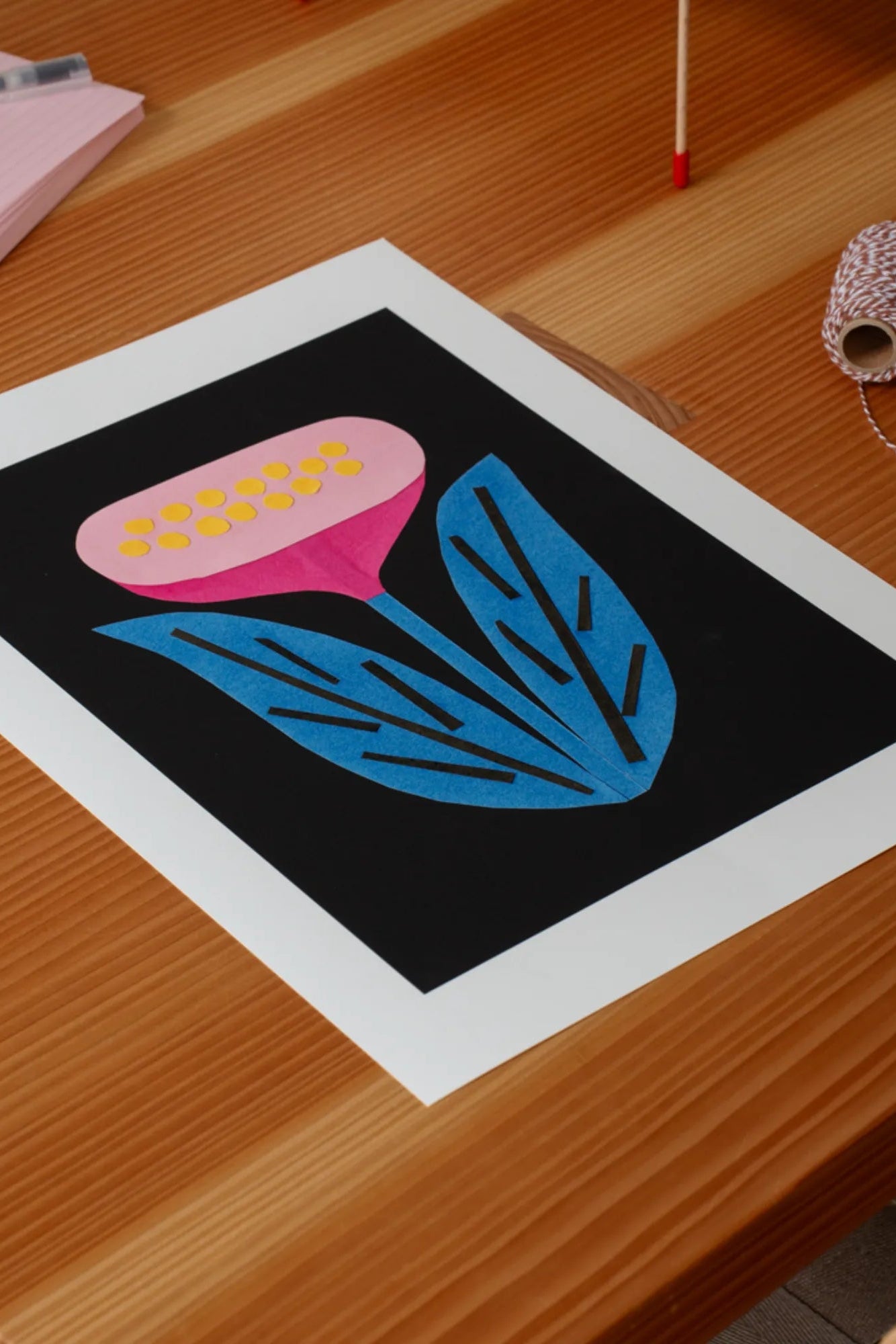 Beautiful, vibrant and mysterious flower with deep purple petals and green leaves