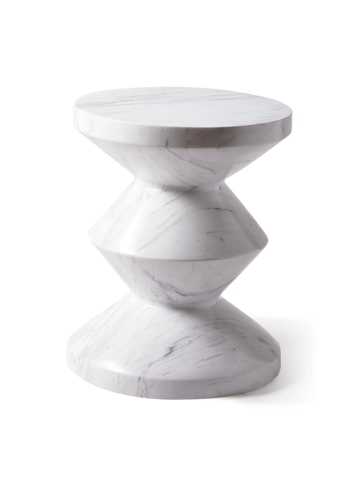 Marble Zig Zag Stool
