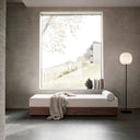  Minimalist black leather mass daybed with side pockets and adjustable headrests for ultimate comfort and convenience