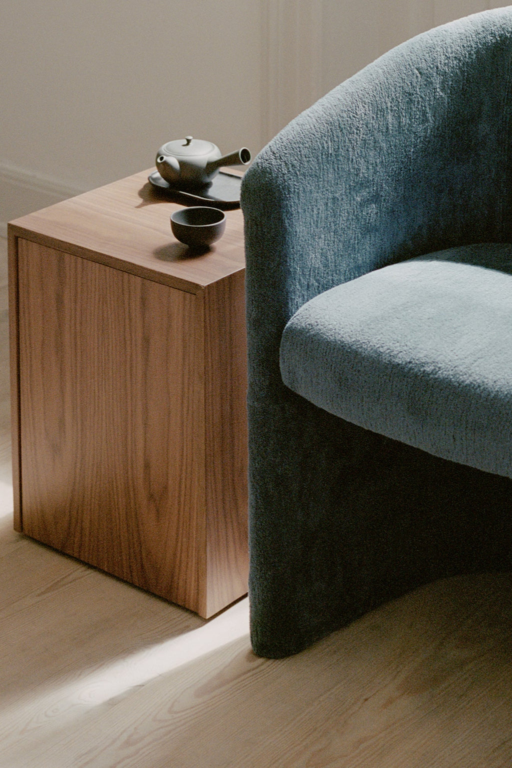 Modern wooden Mass Side Table with drawer, perfect for stylish home decor