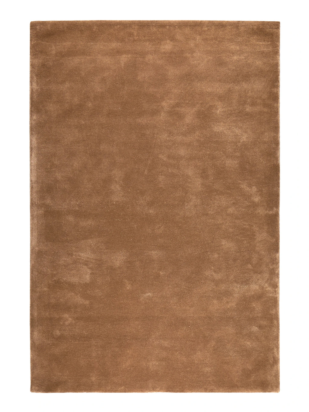 Brown rectangular rug on a white background