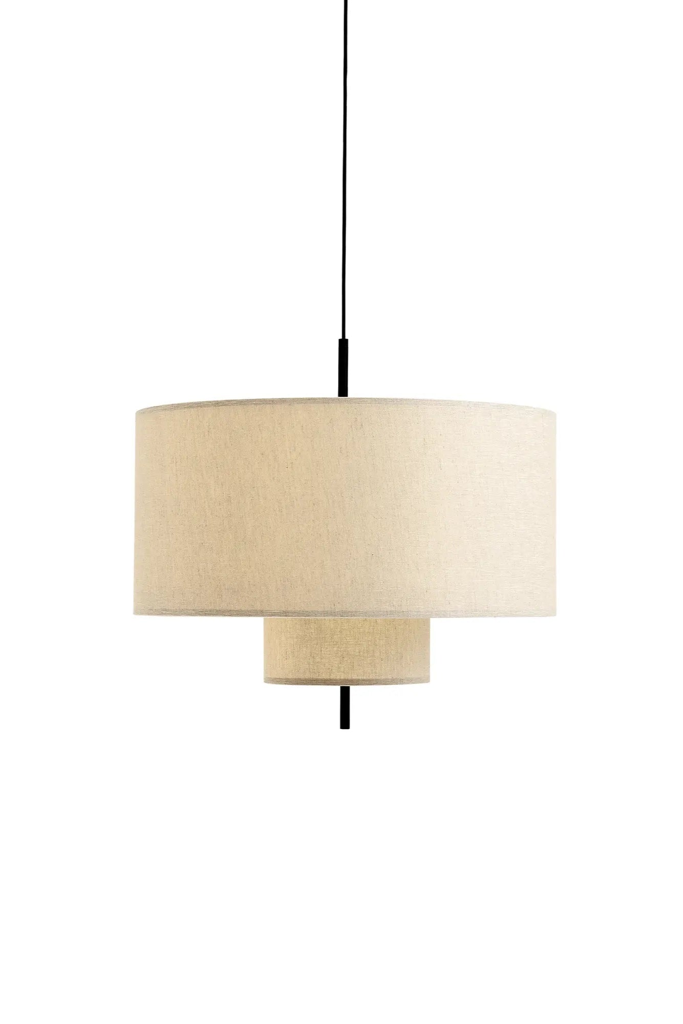 An overhead view of the Margin Pendant Lamp illuminating a cozy living room with warm light
###