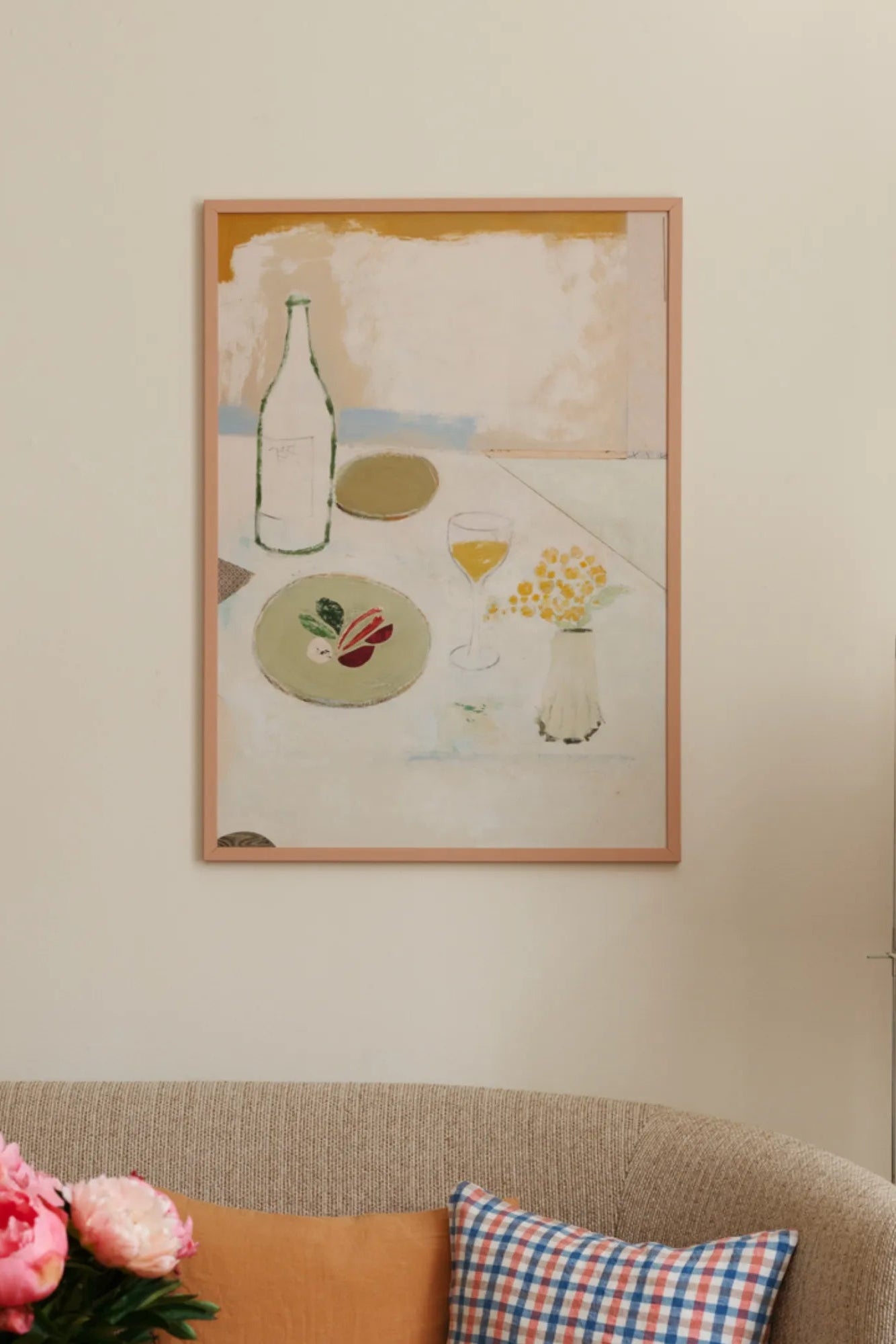 Beautiful arrangement of vibrant yellow flowers in a glass vase