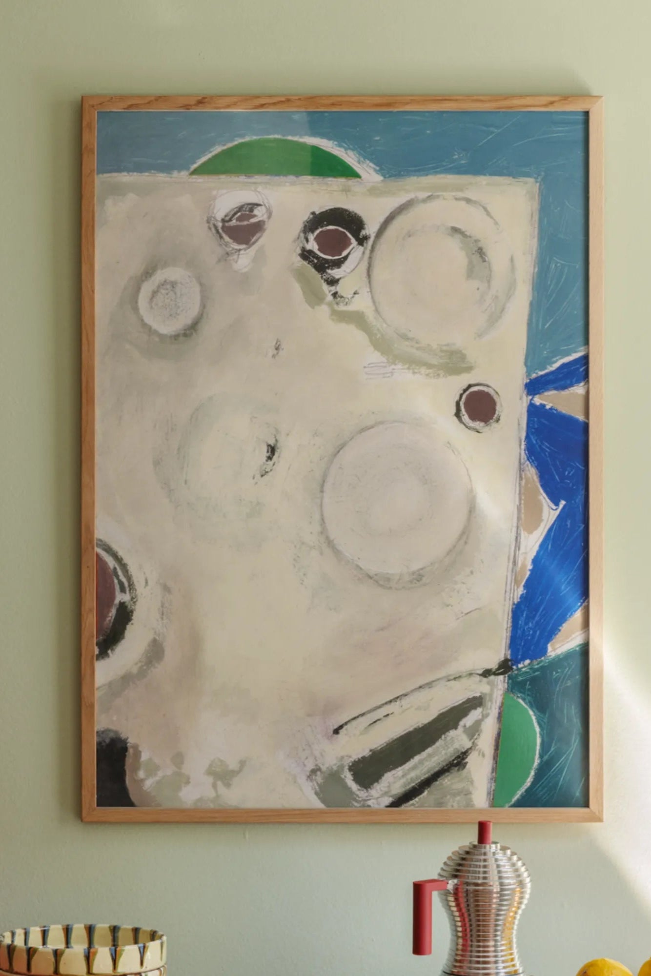 Luxurious table with a smooth polished surface and ornate carvings