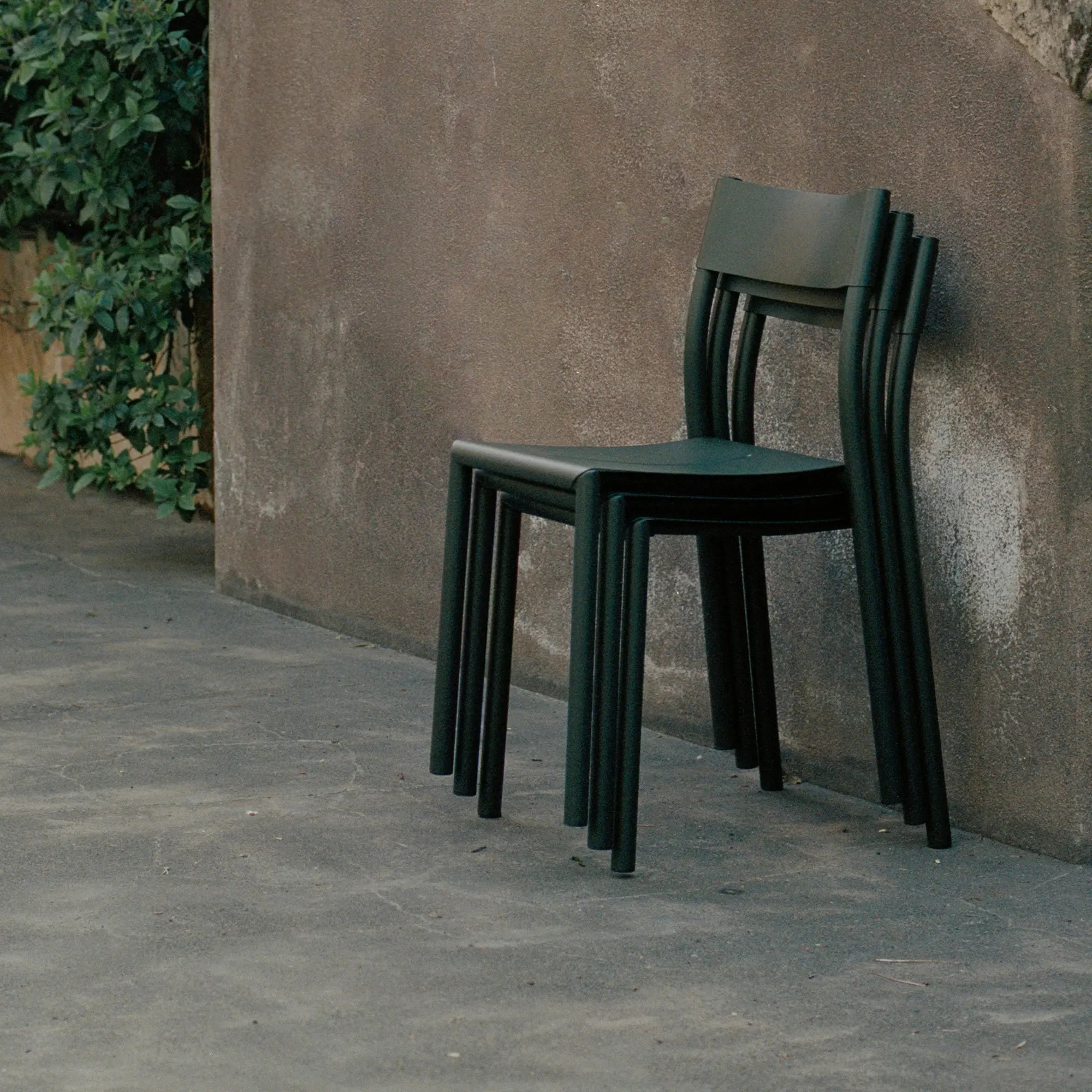 Two elegant and durable May chairs designed for outdoor use