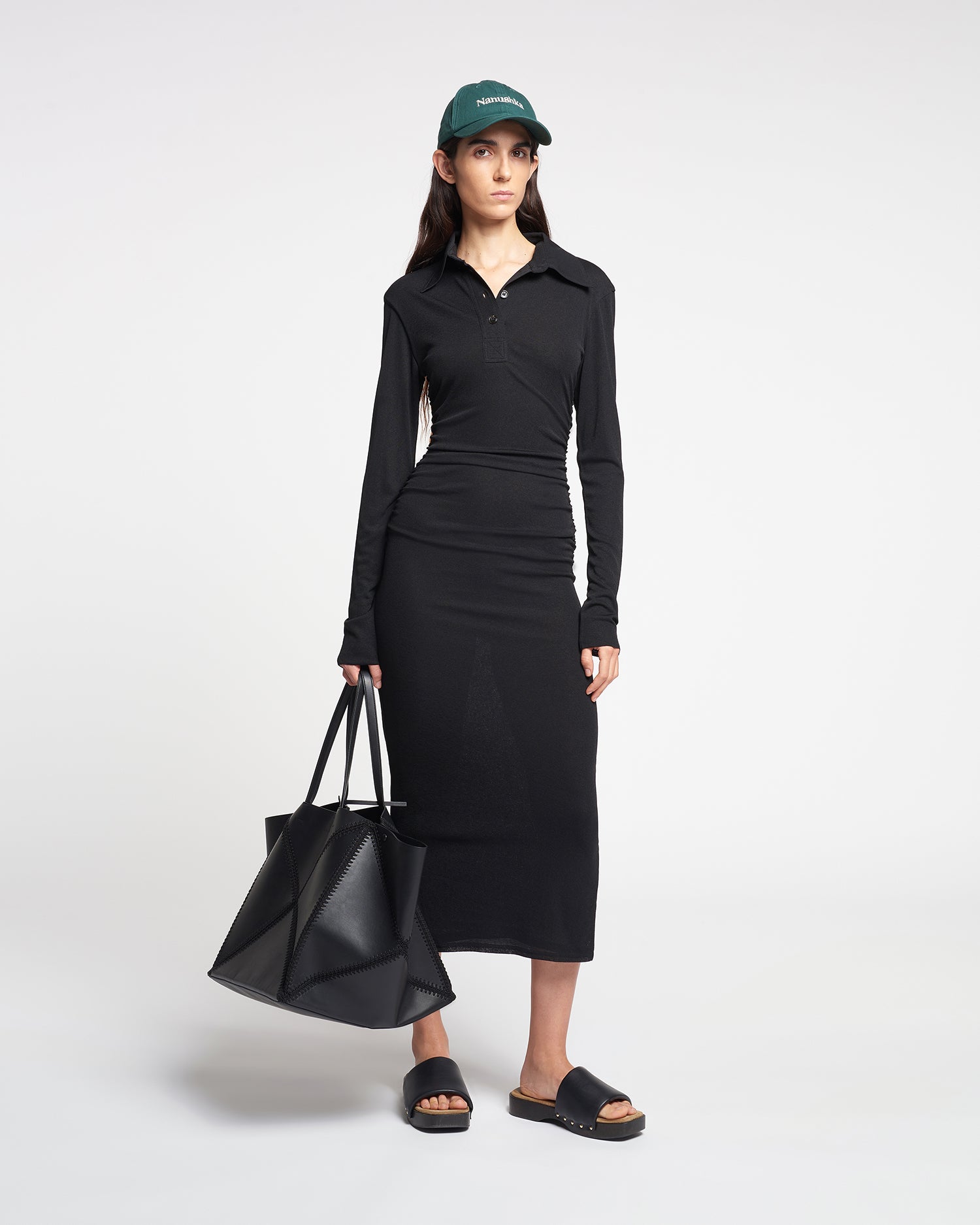 Verity - Mesh Jersey Shirt Dress